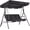 Black1, variant on Senfot Outdoor Porch Swing Chair with Adjustable Canopy Thickened Cushions Glider Bench Non Slip Feet UV Resistant Waterproof 500 Lbs Capacity for Patio Garden Backyard Red
