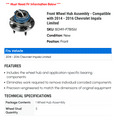 thumbnail image 2 of Front Wheel Hub Assembly - Compatible with 2014 - 2016 Chevy Impala Limited 2015, 2 of 2