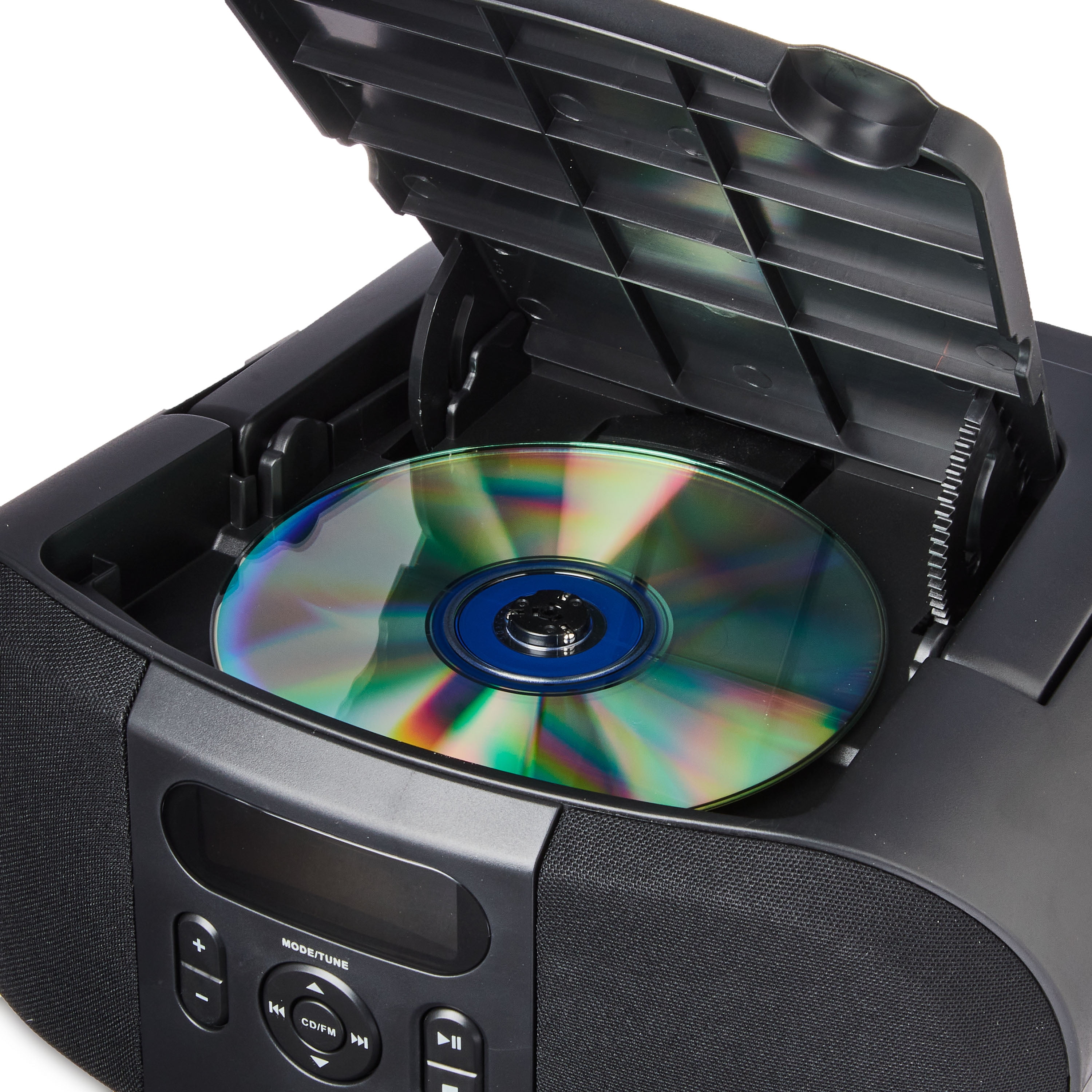 onn. Portable Bluetooth CD Boombox with Digital FM Radio 
