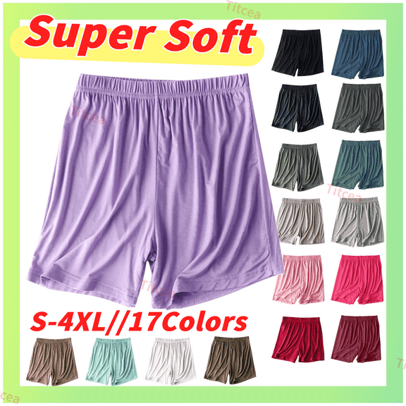 Titcea Women's Shorts Plus Size Cotton Solid Color Thin Sleep Shorts Loose Comfort Summer Casual Home Shorts, Gifts for Mom/Her