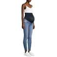 thumbnail image 3 of Maternity Oh! Mamma Skinny Jean with Full Panel and Belted Detail, 3 of 4