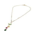 thumbnail image 3 of Component Vintage Chalcedony 18k Gold over Solid .925 Silver Necklace, 3 of 4