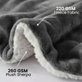 thumbnail image 5 of Moonlight20015 Sherpa Blanket Fluffy Plush Ultra-Soft Bed Blanket Reversible Queen Size Gray Color, 5 of 8
