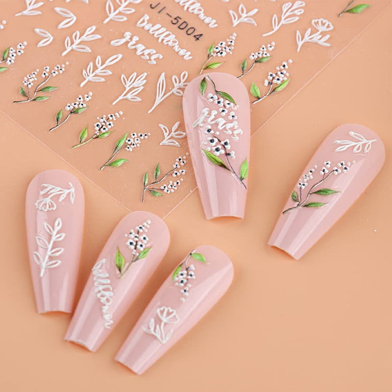Lot De Stickers 3D Pour Ongles - Décalcomanies Nail Art Design F263