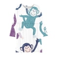 thumbnail image 4 of Odeerbi Niñas Vestido de Patinadora Dibujos Animados Vestidos de Princesa 4-14 Años Niños Graffiti Impreso Cuello Redondo Vestido de Manga Larga, 4 of 4
