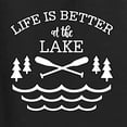 thumbnail image 4 of Wild Bobby, Life Is Better At The Lake, Women Racerback Tank Top, Black, Small, 4 of 4
