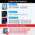 thumbnail image 2 of Funda con teclado BABG para iPad Air de 13 pulgadas y iPad Pro de 12,9 pulgadas con teclado, 2 of 7