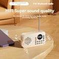 thumbnail image 1 of Radio FM Portátil Recargable Pequeño Altavoz Bluetooth Inalámbrico Sonido Estéreo Envolvente USB Radios Vintage Rosa, 1 of 8