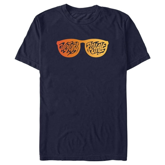 Men's Fortnite Victory Royale Orange Shades Graphic Tee Navy Blue X Large