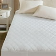 thumbnail image 4 of Pemberly Row Modern Cotton Blend Heated Mattress Pad in White, 4 of 10