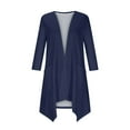 thumbnail image 4 of QATAINLAV Women 2025 Summer Cardigan, Loose Cover Ups Half Sleeve Shirt Fall Casual Solid Shawl Duster Tops Back To School Beach Outfits Sales for Today Navy 4XL, 4 of 6