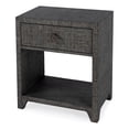 thumbnail image 1 of Butler Specialty Company Asos Raffia 1 Drawer Nightstand - Charcoal, 1 of 9