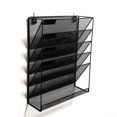 thumbnail image 1 of Pallet File Manager - Wall Mounted Document Tray, 5-Tier Storage Shelf for Office and Home (Black), 1 of 5
