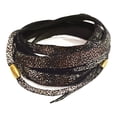 thumbnail image 1 of VANGANIA pulsera de piel unisex con baño de oro intención gratitud, 1 of 5