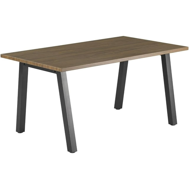 Mesa Comedor Multiusos Rectangular FRATELLO MUEBLES para 4 a 6 Personas Madera Color Nogal