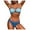Sky Blue, variant on GEWSEY Women Strapless Bandeau Bikini Set Knot Two Piece Swimsuit Side Tie Cheeky Bathing Suits Black, M