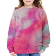 thumbnail image 2 of Mercatoo Childrens Tie Dye Sweatshirts Girls Loose Pullover Long Sleeve Interesting Tops Fall Sweatshirts, 2 of 7