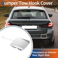 thumbnail image 2 of Unique Bargains Rear Car Bumper Tow Hook Cover Titan Silver for BMW 5-Series F10 LCI Base Sedan Basis No.51127332776, 2 of 6