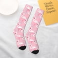 thumbnail image 6 of Bingfone Compression Socks for Women and Men Long Socks for Running Athletic Cycling Nurse-Pink Flamingo, 6 of 8