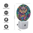 thumbnail image 2 of Round LED Night Lights Lamp with Dusk to Dawn Sensor, Colorful Owl In The Jungle Night Light Plug Into Wall for Kids Room, Bedroom, Bathroom, Kitchen, Hallway, 2 of 4