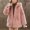 Pink, variant on Yeahdor Kids Girls Casual Warm Coat Thicken Faux Fur Hooded Winter Jacket Outerwear