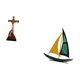 thumbnail image 5 of Figura de , estatua católica de María, escultura de resina y hierro, estatua de barco de escritorio adecuada para oficina, hogar, capi, 5 of 8