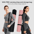 thumbnail image 6 of Non Slip TPE Yoga Mat with Alignment Marks 72 L x 32 W x 0.32 Th Inches Extra Wide Anti Tear Exercise Mat with Carrying Strap and Bag, 6 of 6