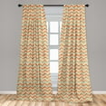 thumbnail image 4 of Ambesonne Modern Boho Curtains, Chevron Zigzag Design, Pair of 28"x84", Beige Vermilion and Seafoam, 4 of 4