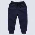 thumbnail image 2 of Gibobby Boys Pants Toddler Kids Little Boys Pant 2T 3T 4T 5T 6T Casual Schoolwear Drawstring Straight Leg Soft Pants With Pockets Boys Warm Casual Pants(3-4 Years,Navy), 2 of 4