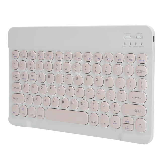 Teclado Inalámbrico De Tapa Redonda Para Tabletas, Teléfonos Inteligentes, Computadoras - 10 Pulgadas