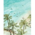 thumbnail image 2 of Jacobs, Cindy 15x18 Gold Ornate Wood Framed with Double Matting Museum Art Print Titled - Surfers from Afar, 2 of 4