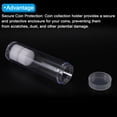 thumbnail image 4 of Uxcell Round Coin Tubes Coin Storage Tubes Coin Holders Containers Fit 20.5mm Coins, Clear 10 Pack, 4 of 7