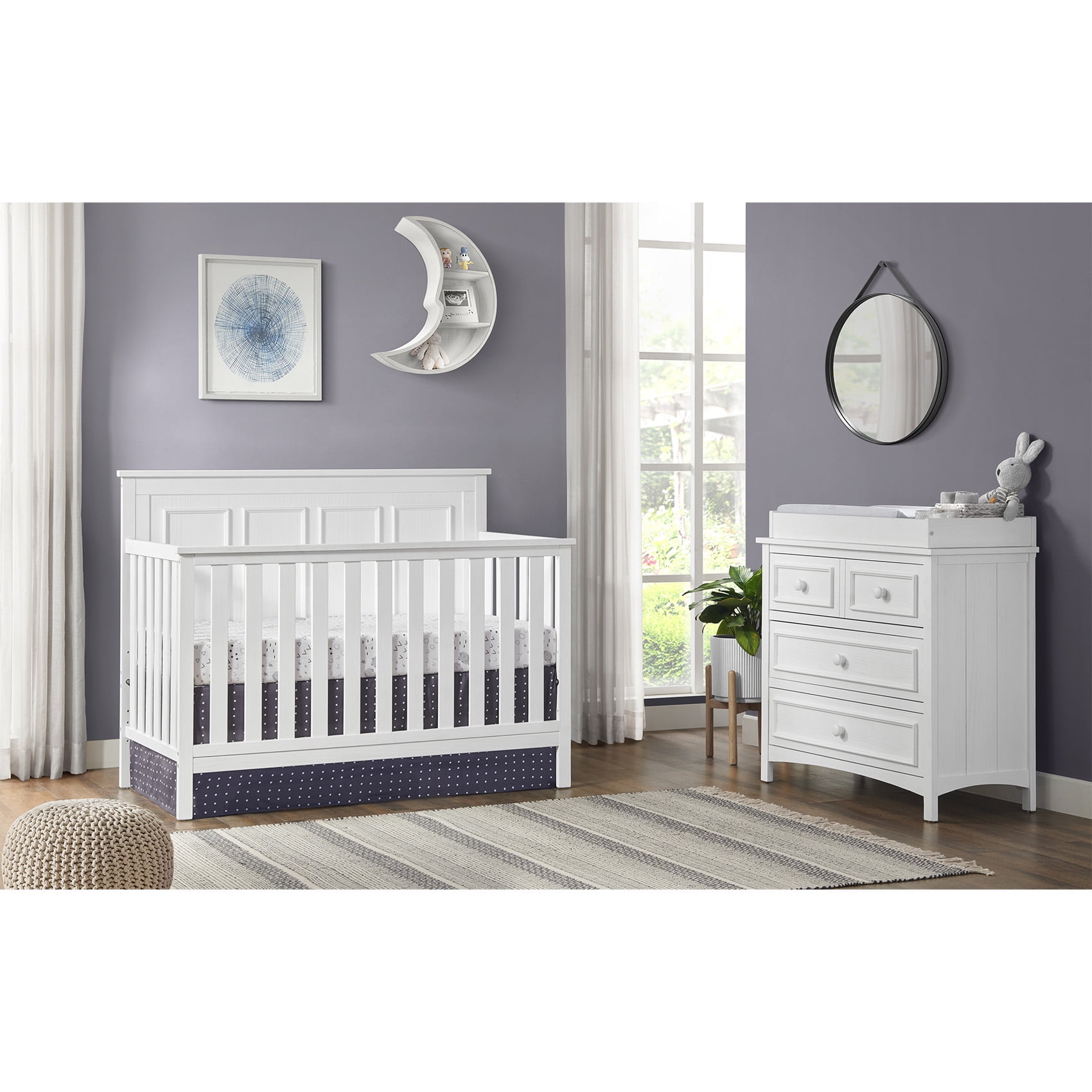 Oxford Baby Farmington / Bennett RTA Changing Topper for 3 Dr Dresser Rustic White