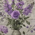 thumbnail image 6 of WYYP Purple Flowers Round Tablecloth Waterproof 100% Polyester Fiber White, 6 of 8