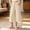 Beige, variant on Girl's Wide Leg Linen Pants Elastic Waist Loose Fit Flowy Casual Beach Palazzo Harem Trousers with Pockets(Green,5-6 Years)