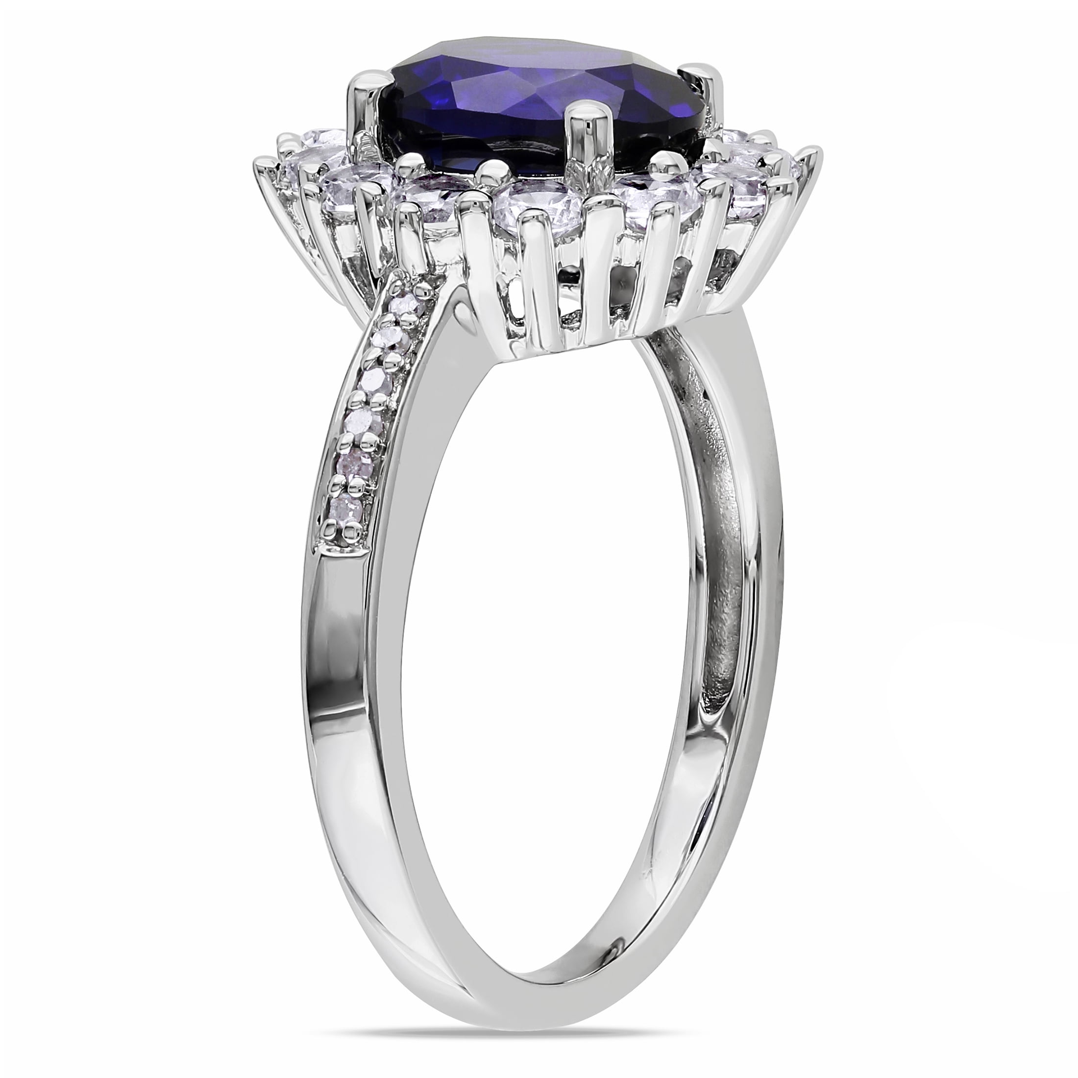Everly Women's Created Sapphire Sterling Silver Jewelry Set