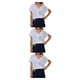 thumbnail image 3 of Qarigey Camisa de mujer Blusa informal para niñas con bolsillo Vacaciones en la playa Elegante Top de verano Accesorios de ropa estética Blanco M Blanco M 3piezas Qarigey CBP234868, 3 of 6