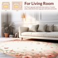 thumbnail image 2 of Ultra Soft Area Rug, Cottagecore Garden Tapestry with Whimsical Petal and Leaf Arrangements, Non Slip, Stain Resistant, Washable Area Rugs for Living Room, Bedroom(Peach, 4X6), 2 of 8