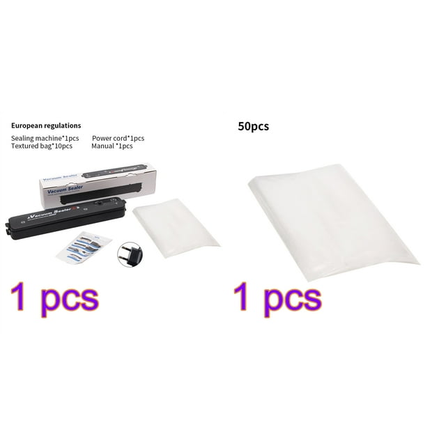 Youkk Food Sealer Electric Vacuum Packaging Machine Portable Kitchen Sealing Packer with Sealing Bags, EU Plug
