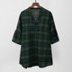 thumbnail image 5 of Otoño mujer camisa de tartán a cuadros con cuello en v botones pulóver puños manga larga suelta c Romacci Camisa a cuadros, 5 of 7
