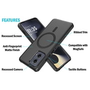 Nakedcellphone Flex Series for Motorola Edge 2024 Phone Case (Compatible with MagSafe) - Army Green Rugged USA Flag