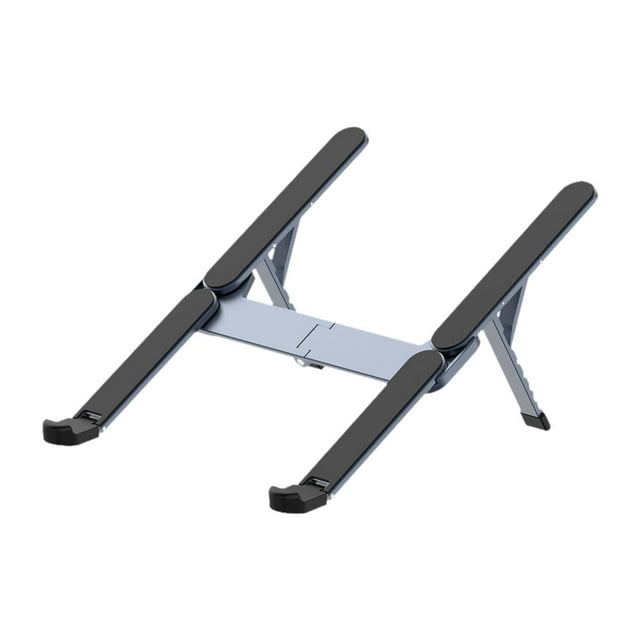 Soporte para computadora portátil, elevador ajustable para oficina en casa, soporte para computadora portátil plegable gris