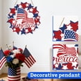 thumbnail image 4 of StlyGar Patriotic Welcome Wreath Door Hanging 4th of July Star Wreath Red White Blue Front Door Decor Memorial Outdoor Indoor Porch Decoration 11in, 4 of 6