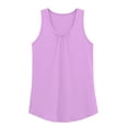 thumbnail image 7 of Hurxie Women Scoop Neck Flowy Loose Fit Tank Top Sleeveless Summer Tops Shirts Purple,M, 7 of 7
