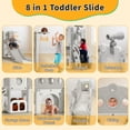 thumbnail image 2 of 8 in 1 Toddler Slide Playset with Climber, Basketball Hoop,Tunnel and Storage Space for Toddlers Playground Outdoor Indoor, 2 of 7