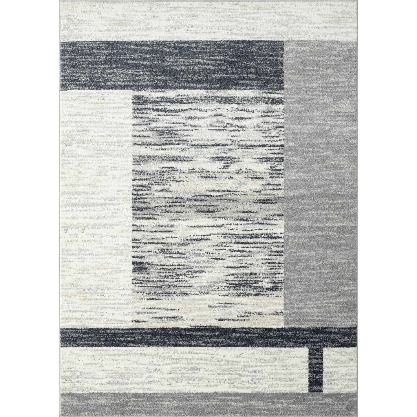 Luxe Weavers Modern Farmhouse Geometric 8x10 Gray Area Rug for Living Room