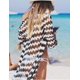 thumbnail image 2 of Xishao Mujer Traje de Baño Sexy Crochet Cubrir Bikini Kimono Verano Camisola y Pareos Rayas Rayas Xishao ropa, 2 of 2