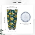 thumbnail image 4 of Salouo Sunflowers Print 20oz Tumbler with Lid,Stainless Steel Vacuum Insulated Tumbler Durable Insulated Coffee Mug Thermal Cup with Splash Proof Sliding Lid-Straw Three-piece Set, 4 of 8
