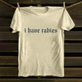 thumbnail image 7 of Pxiakgy I Have Rabies Funny Graphic T-Shirt for Women Uni Vintage Style Tee Sarcastic Dark Humor Shirt Workout T Shirts Athletic Plus Size Tops Summer Trendy Clothes Short Sleeve Spring Tee Beige L, 7 of 7
