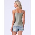 thumbnail image 4 of DARING DIVA 2-Piece Women's Satin V Neck Soft Spaghetti Strap Sleepwear XL Black Grey, 4 of 7